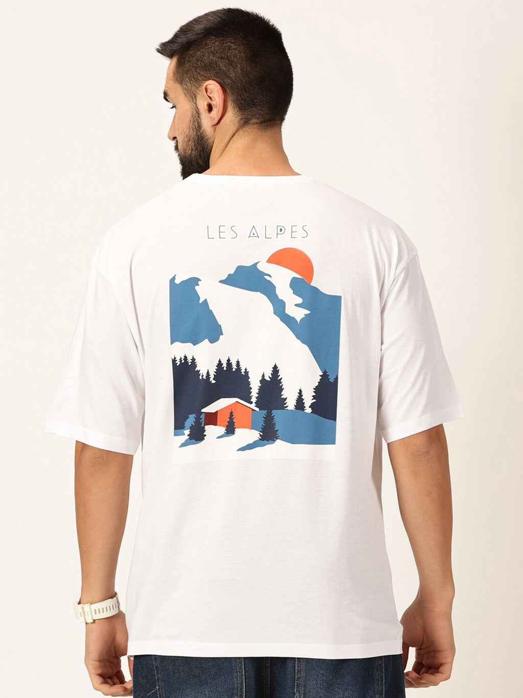 Thomas Scott Men Graphic Printed Bio Finish Pure Cotton Oversized T-shirt