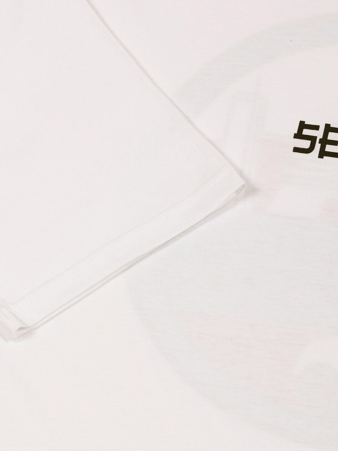 White Graphic Printed Bio Finish Pure Cotton Oversized Tshirt For Men