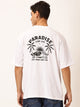 Thomas Scott Men Round Neck Typography Printed Cotton Oversized T-shirt