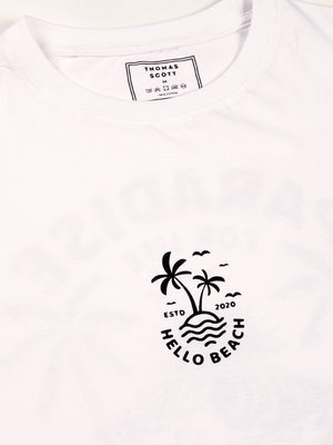 Thomas Scott Men Round Neck Typography Printed Cotton Oversized T-shirt