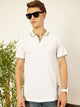 White Regular Fit Polo Tshirt For Men