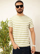Thomas Scott Men Green Regular Fit Short Sleeves Round Neck Knitted T-shirt