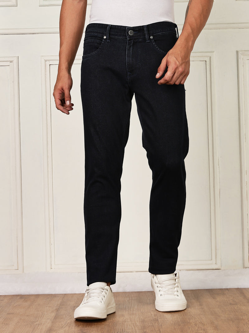 Thomas Scott Men Darkblue Mid-Rise Slim Fit Clean Look Strachable Jeans