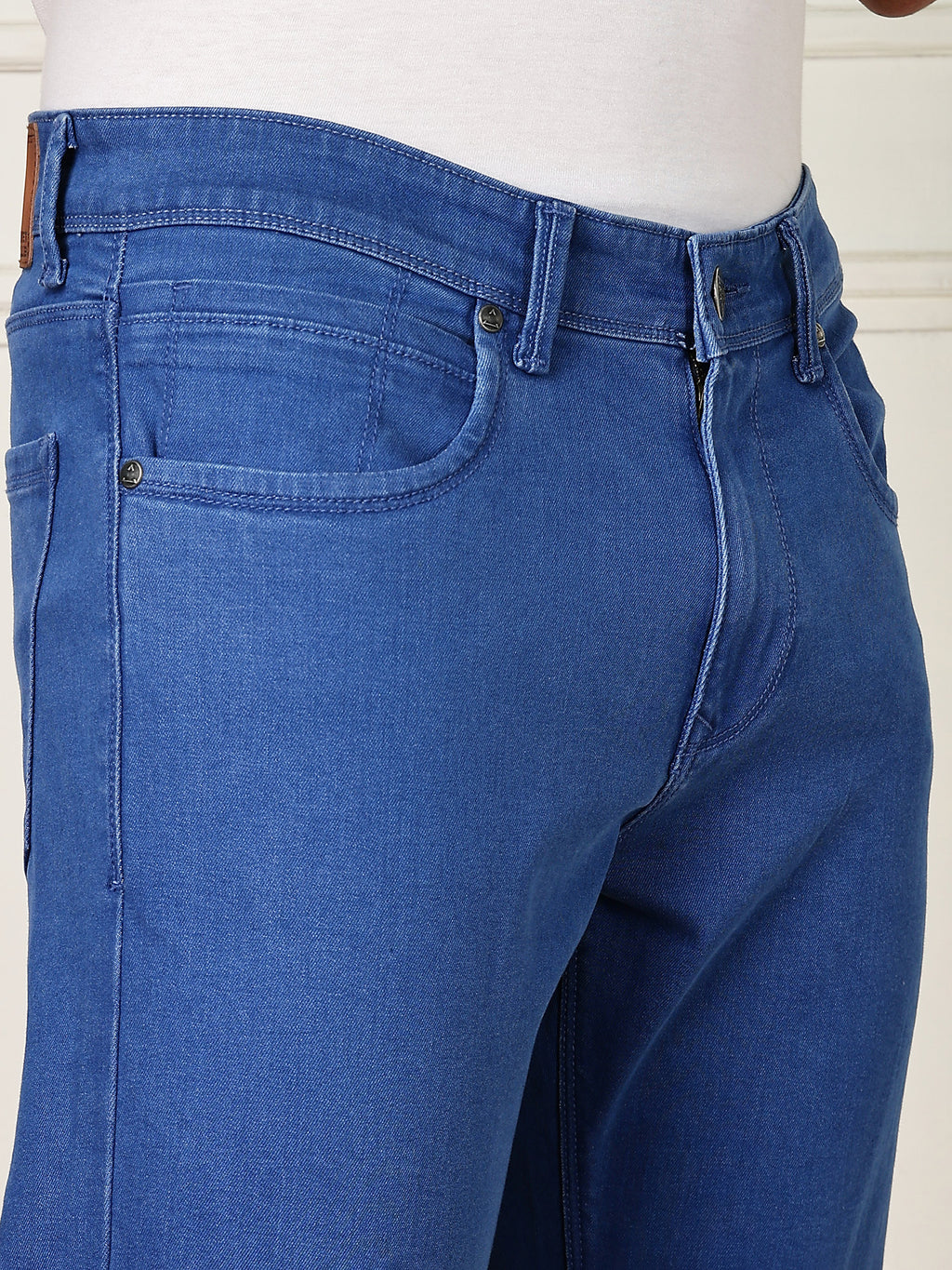 Thomas Scott Men Light Blue Mid-Rise Slim Fit Clean Look Strachable Jeans