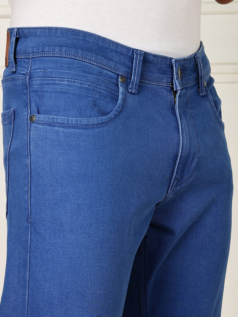 Thomas Scott Men Light Blue Mid-Rise Slim Fit Clean Look Strachable Jeans