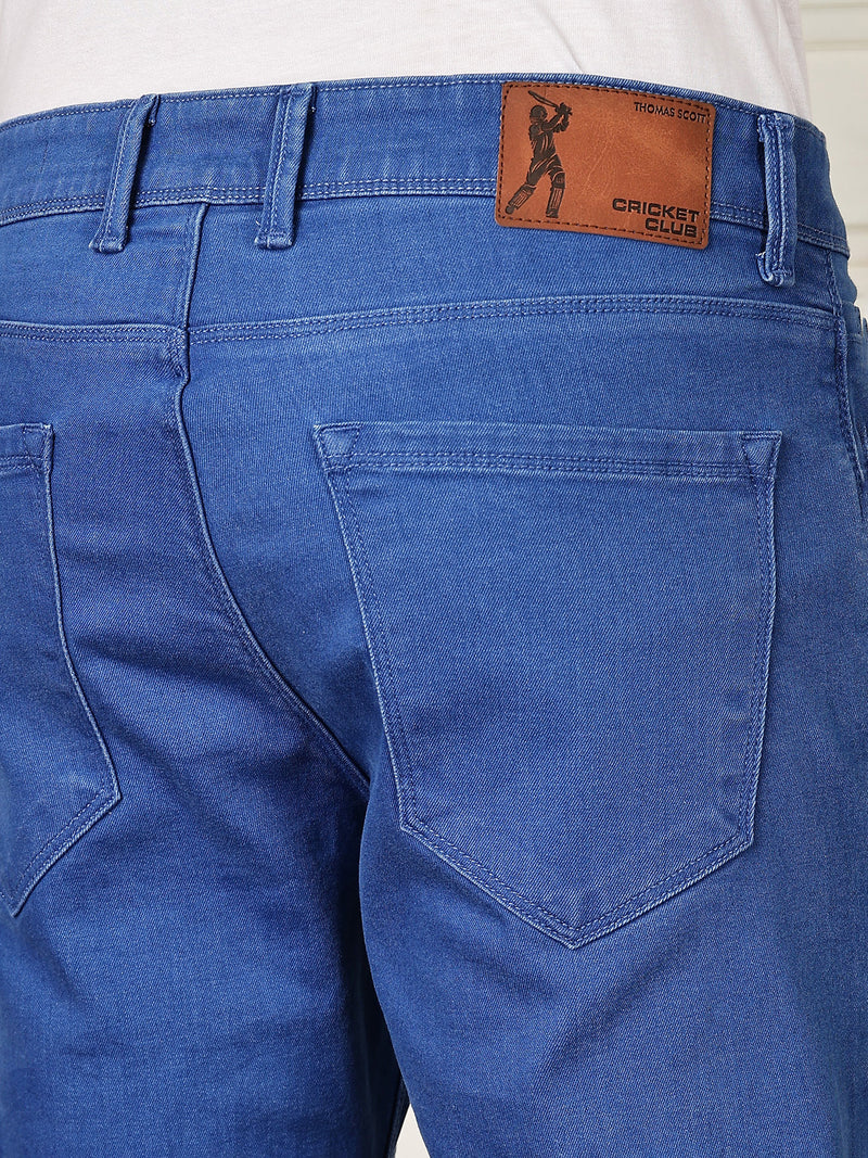 Thomas Scott Men Light Blue Mid-Rise Slim Fit Clean Look Strachable Jeans