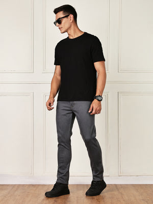 Thomas Scott Men Grey Mid-Rise Slim Fit Clean Look Strachable Jeans