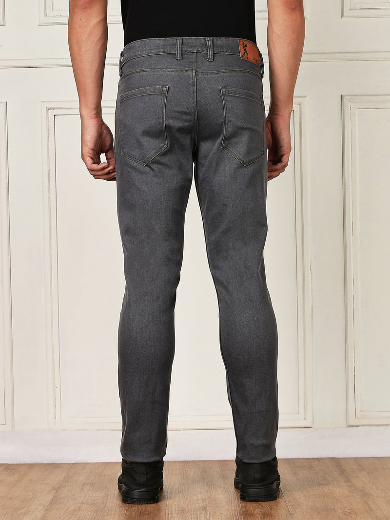 Thomas Scott Men Grey Mid-Rise Slim Fit Clean Look Strachable Jeans