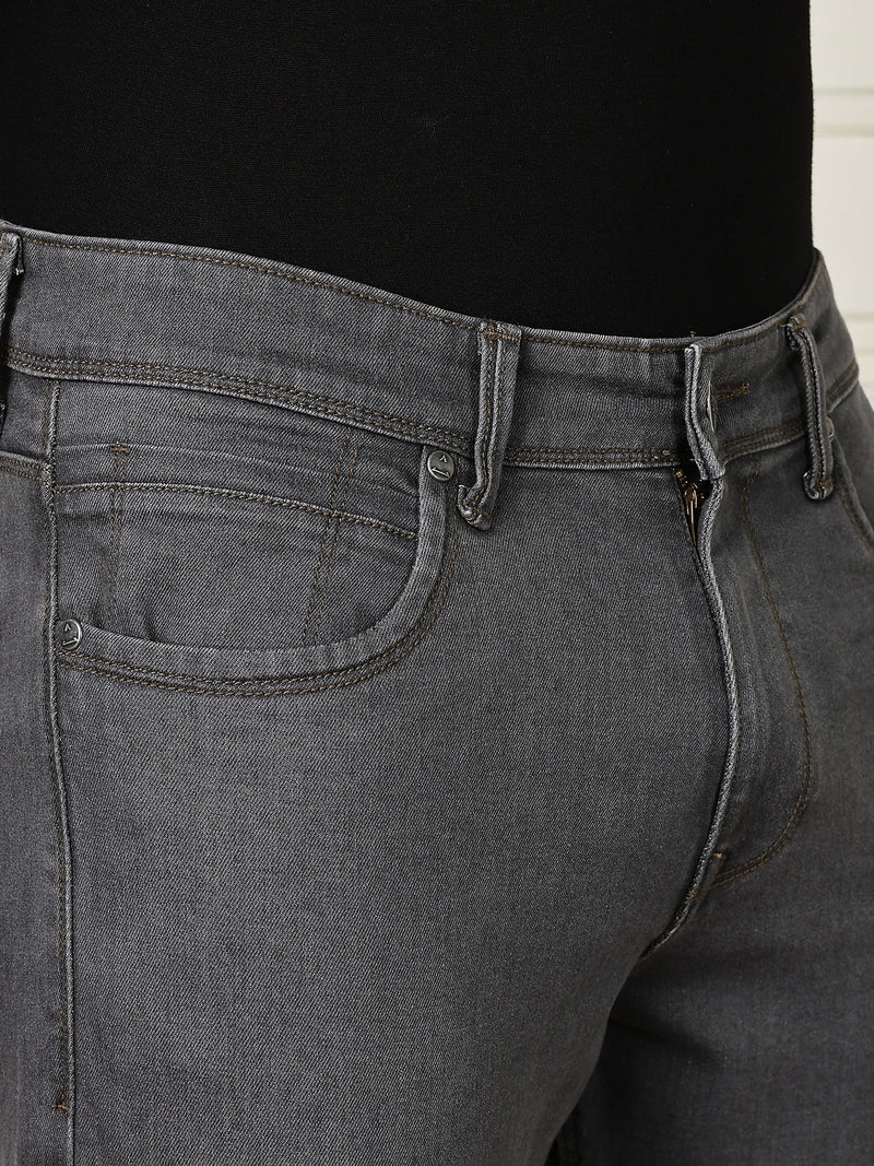 Thomas Scott Men Grey Mid-Rise Slim Fit Clean Look Strachable Jeans