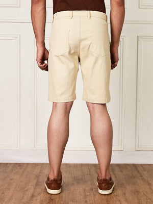 Thomas Scott Men Beige Mid-Rise Regular Fit Woven Chinos Shorts