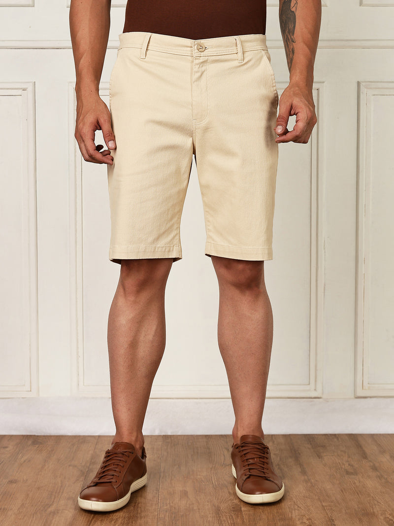 Thomas Scott Men Beige Mid-Rise Regular Fit Woven Chinos Shorts