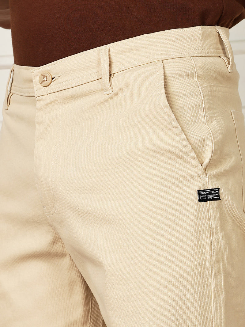 Thomas Scott Men Beige Mid-Rise Regular Fit Woven Chinos Shorts