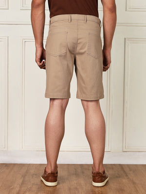 Thomas Scott Men Khaki Mid-Rise Regular Fit Woven Chinos Shorts
