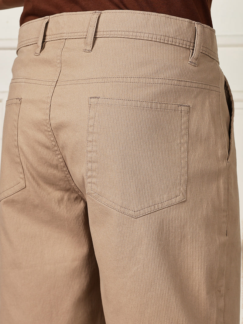 Thomas Scott Men Khaki Mid-Rise Regular Fit Woven Chinos Shorts