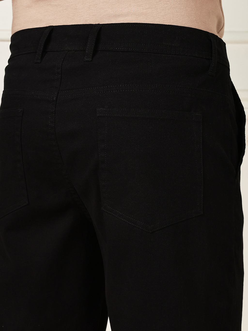 Thomas Scott Men Black Mid-Rise Regular Fit Woven Chinos Shorts