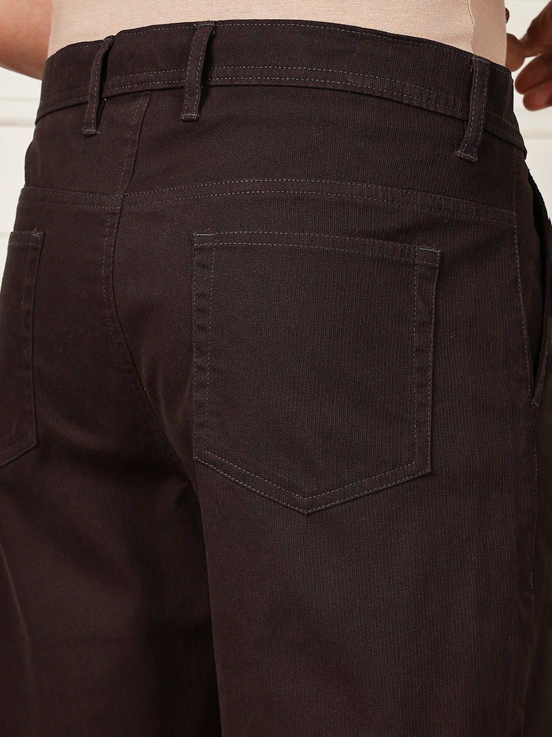 Thomas Scott Men Charcoal Mid-Rise Regular Fit Woven Chinos Shorts