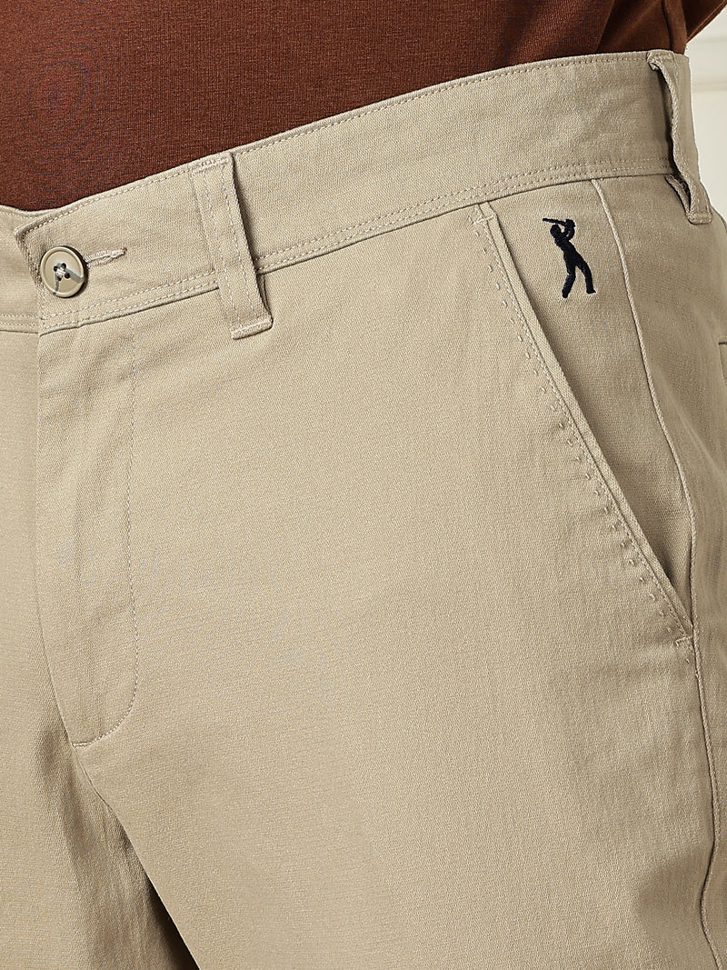 Thomas Scott Men Grey Mid-Rise Straight Fit Solid Woven Chinos Trouser
