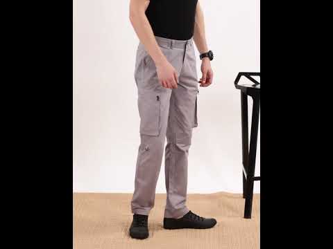 Thomas Scott Men Smart Easy Wash Mid-Rise Cotton Cargo Trousers