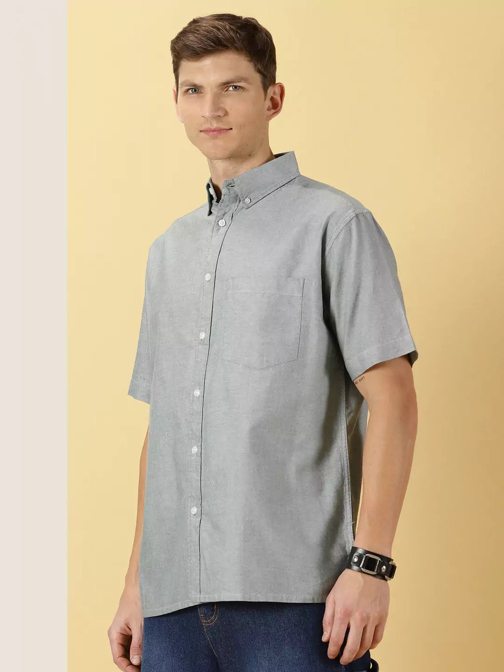 Thomas Scott Men Relaxed Boxy Pure Cotton Casual Shirt