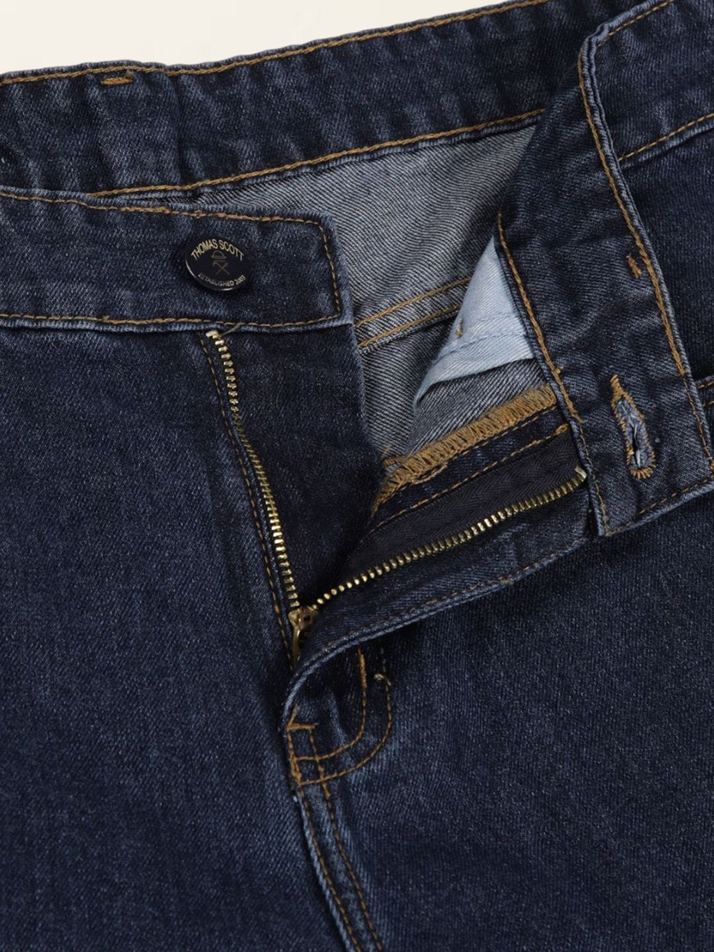 Blue Smart Bootcut Fit Clean Look Non Stretchable Jeans For Men