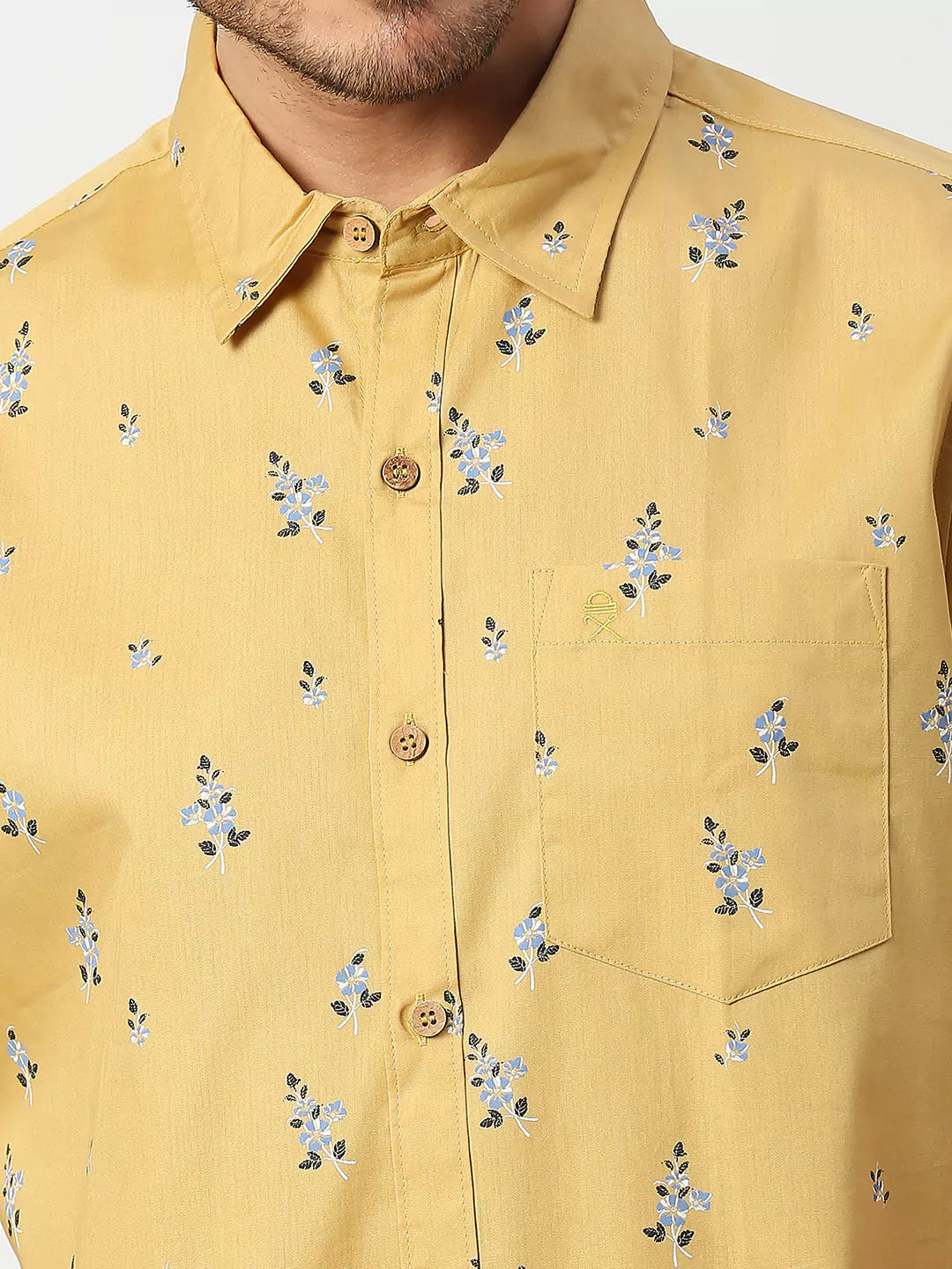 Thomas Scott Men Slim Fit Printed Casual Cotton Shirt