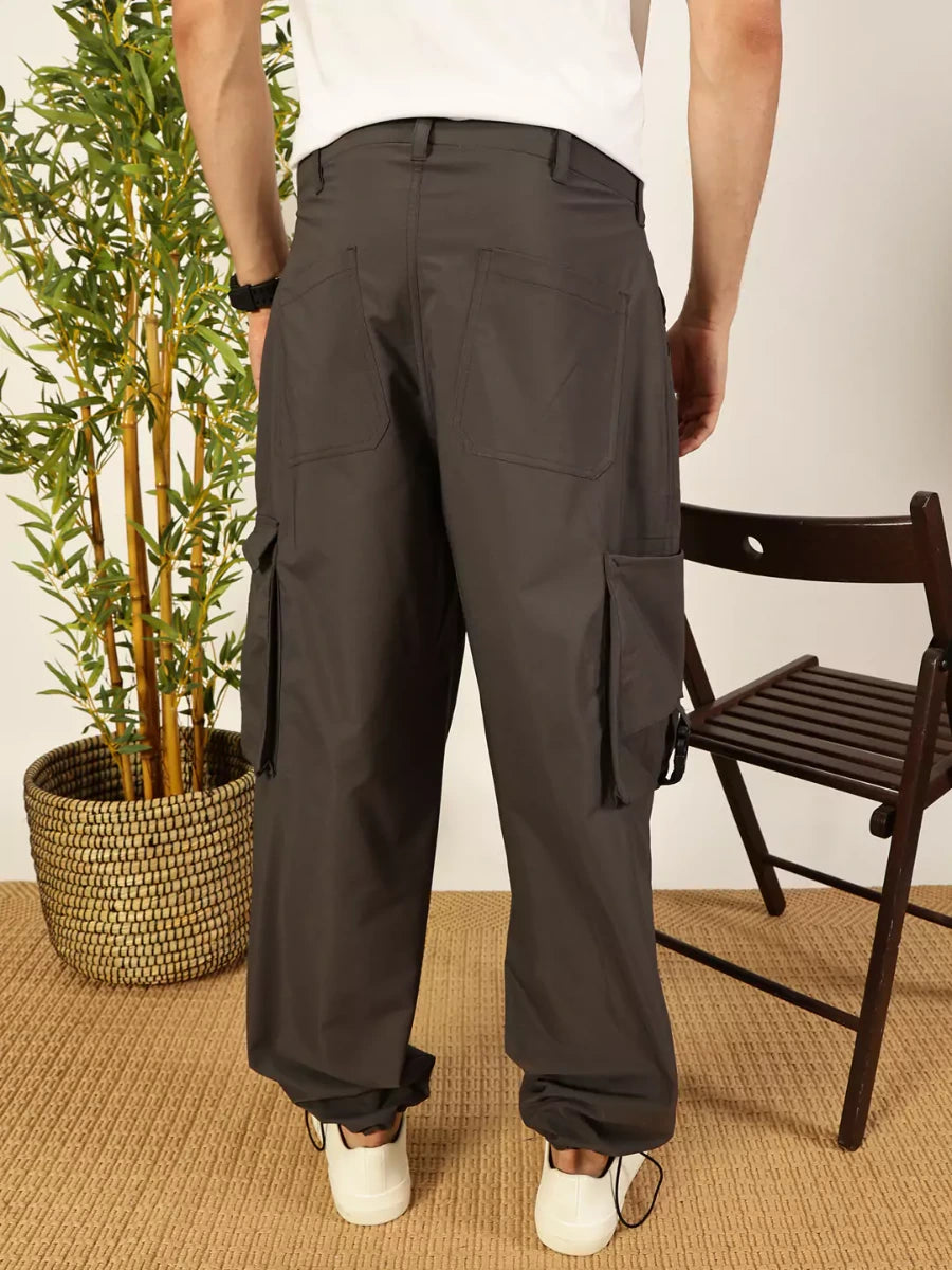 Thomas Scott Men Classic Loose Fit Cargos Trousers