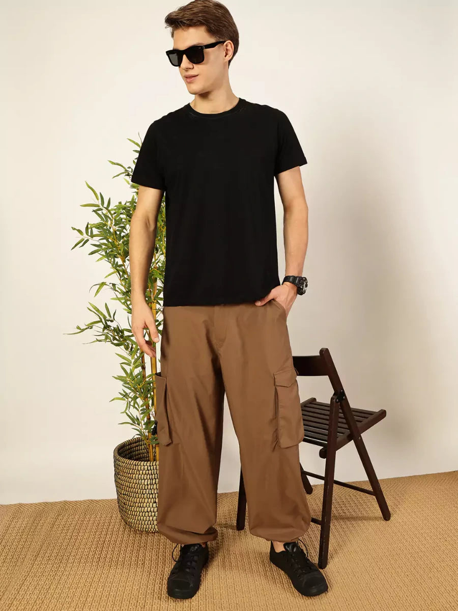 Thomas Scott Men Classic Loose Fit Cargos Trousers