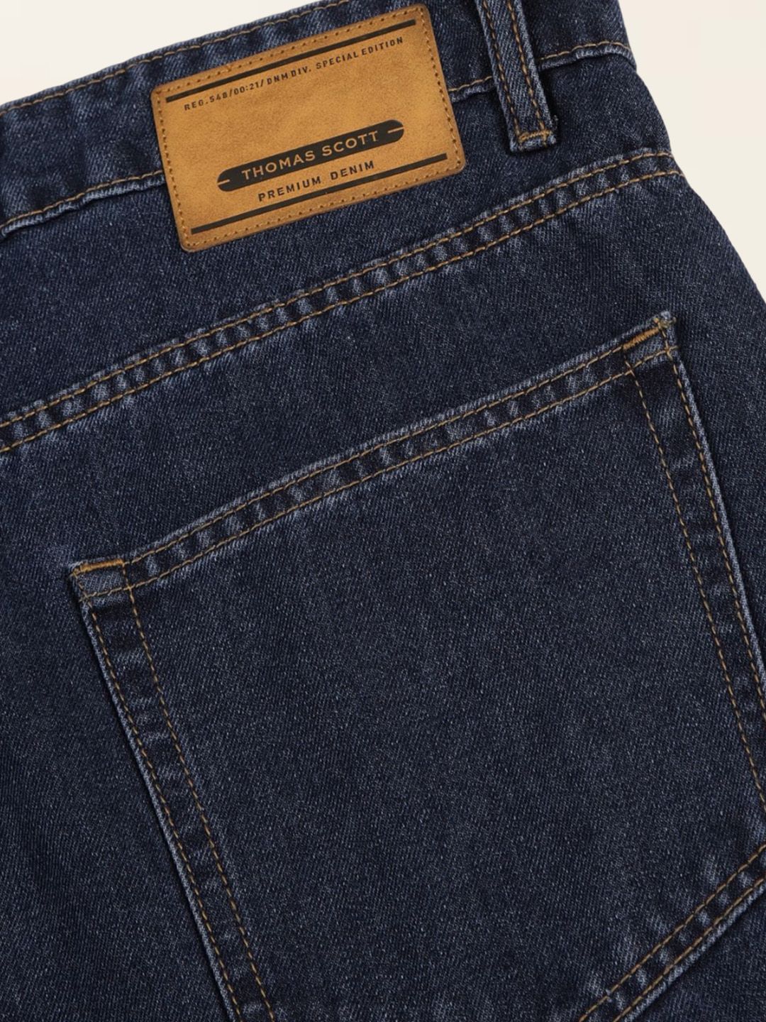 Blue Smart Bootcut Fit Clean Look Non Stretchable Jeans For Men